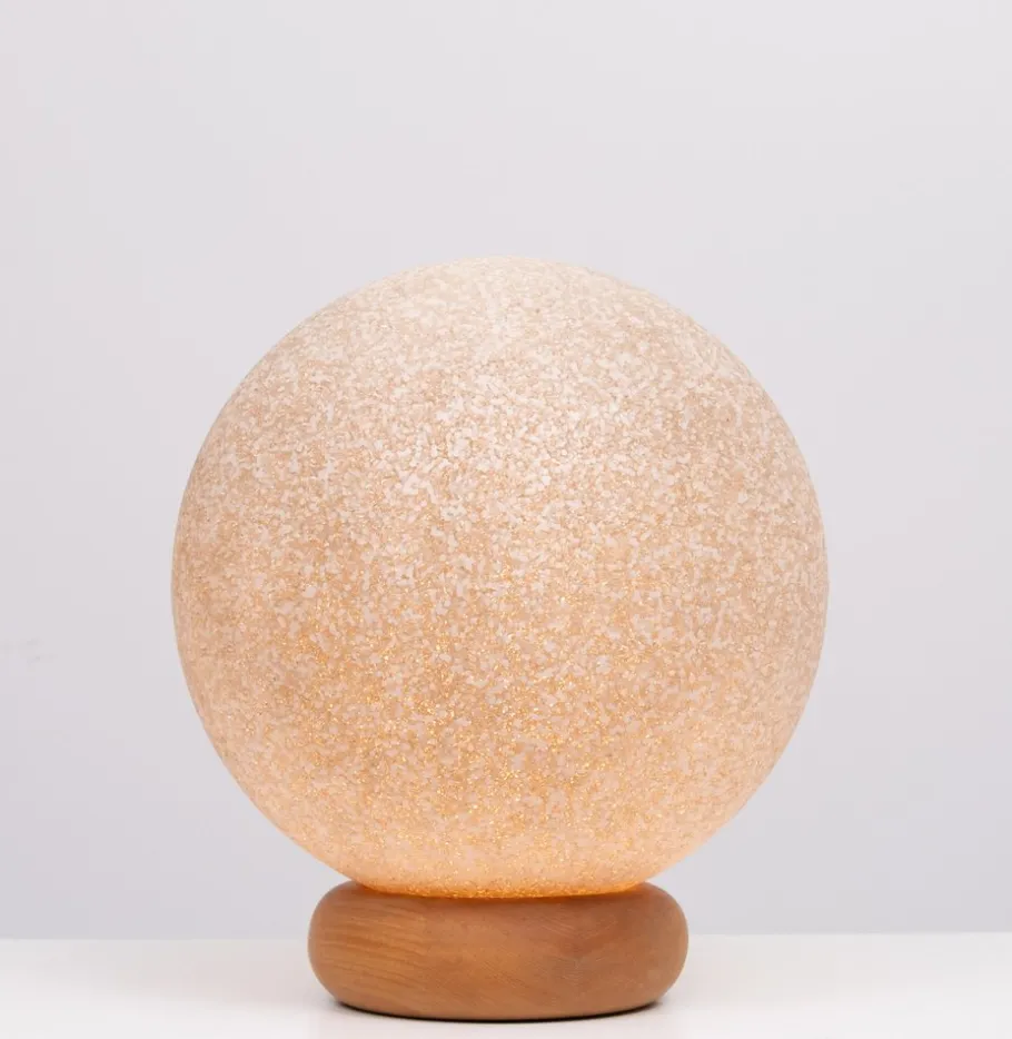 Best Pamono Vintage French Ball Lamp on Pine Base, 1970