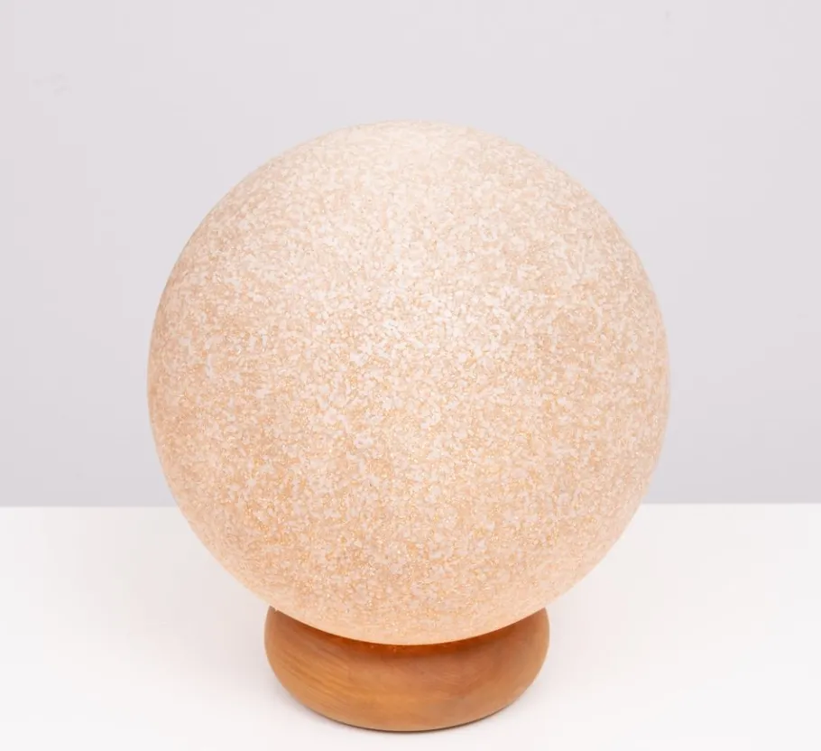 Best Pamono Vintage French Ball Lamp on Pine Base, 1970