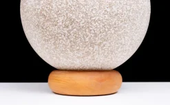 Best Pamono Vintage French Ball Lamp on Pine Base, 1970