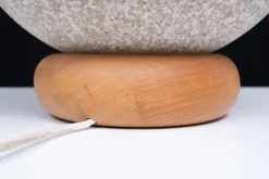 Best Pamono Vintage French Ball Lamp on Pine Base, 1970