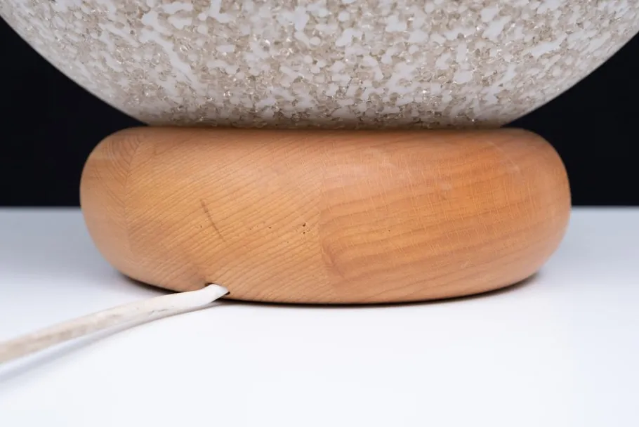 Best Pamono Vintage French Ball Lamp on Pine Base, 1970