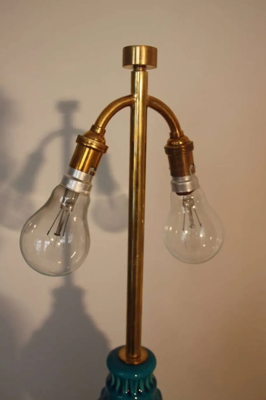 Pamono Vintage French Blue Pineapple Table Lamp by Pol Chambost, 1970s