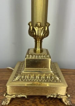 Discount Pamono Vintage French Brass Column Table Light