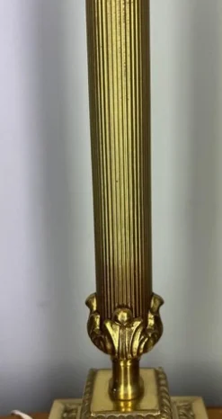 Discount Pamono Vintage French Brass Column Table Light