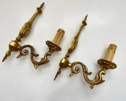 Hot Pamono Vintage French Bronze Lamps from NF, 1960s, Set of 2