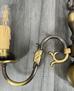 Clearance Pamono Vintage French Candle Style Sconces in Brass, Set of 2