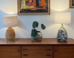 Discount Pamono Vintage French Ceramic Lamp with Motif by Jacques Blin, 1950s