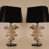 Best Pamono Vintage French Country Acanthus Leaf Table Lamps in Carved Wood, 1990s, Set of 2