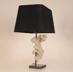 Best Pamono Vintage French Country Acanthus Leaf Table Lamps in Carved Wood, 1990s, Set of 2