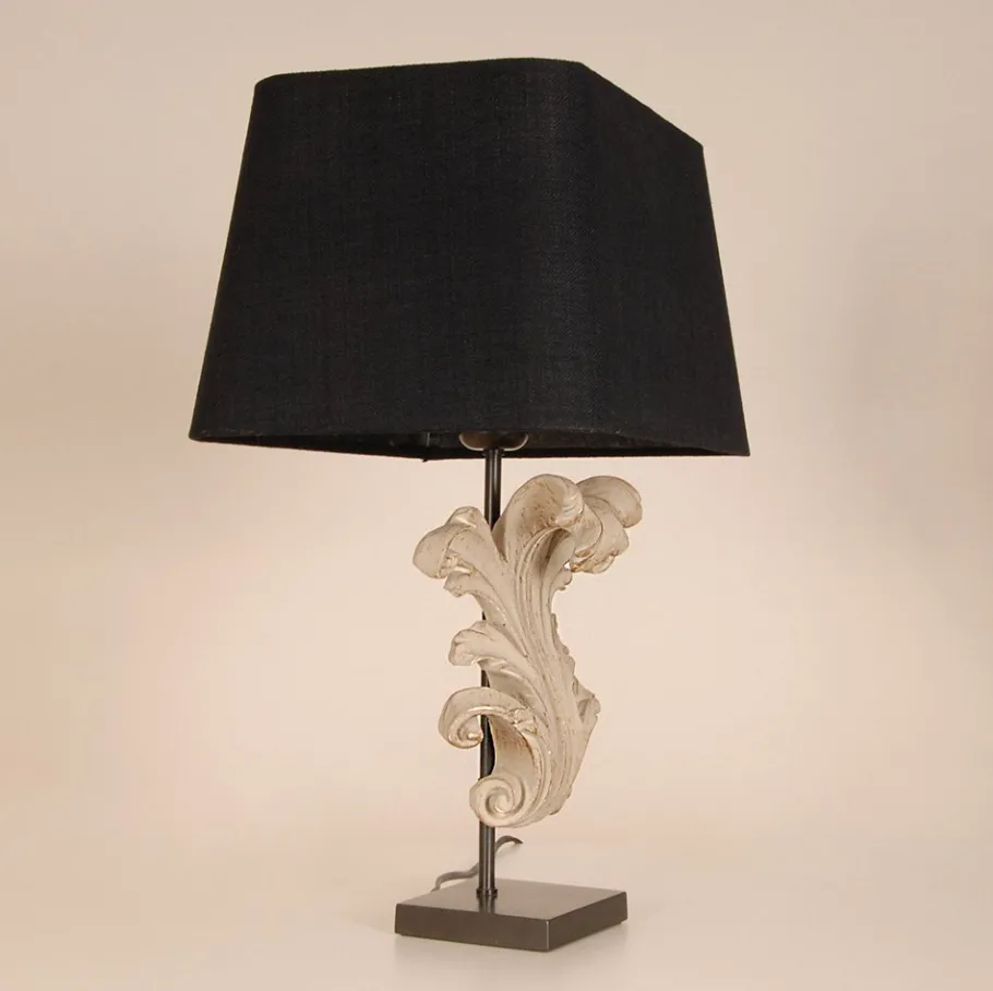 Best Pamono Vintage French Country Acanthus Leaf Table Lamps in Carved Wood, 1990s, Set of 2