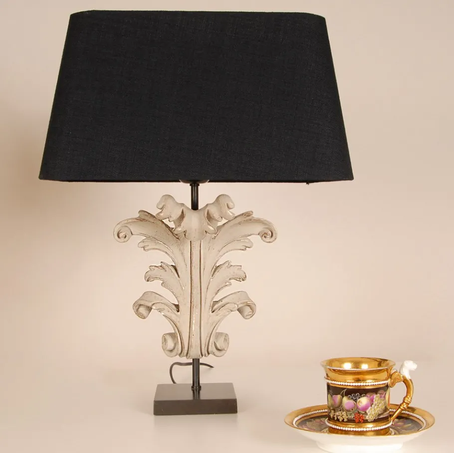 Best Pamono Vintage French Country Acanthus Leaf Table Lamps in Carved Wood, 1990s, Set of 2