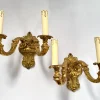 Best Pamono Vintage French Double Arm Bronze Wall Lights, 1960s, Set of 2