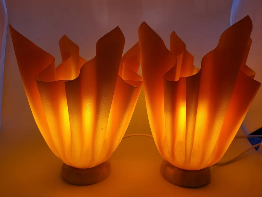 Pamono Vintage French Georgia Jacob Designer Table Lamps by Georgia Jacob, 1970s, Set of 2