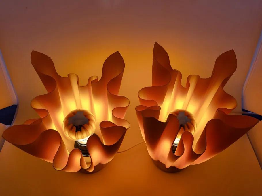 Pamono Vintage French Georgia Jacob Designer Table Lamps by Georgia Jacob, 1970s, Set of 2