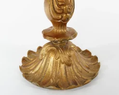 Discount Pamono Vintage French Gold Rococo Style Candlestick Table Lamps, 1960s, Set of 2