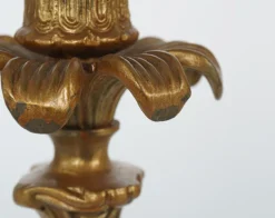 Discount Pamono Vintage French Gold Rococo Style Candlestick Table Lamps, 1960s, Set of 2