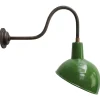 Clearance Pamono Vintage French Industrial Green Enamel Wall Light