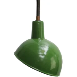 Clearance Pamono Vintage French Industrial Green Enamel Wall Light