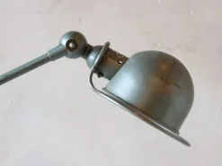 New Pamono Vintage French Industrial Jielde Table Lamp in Green Patina from Jieldé, 1950s