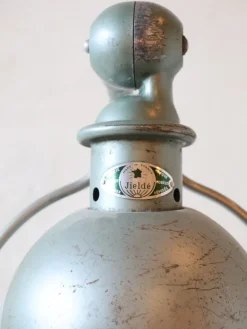 New Pamono Vintage French Industrial Jielde Table Lamp in Green Patina from Jieldé, 1950s