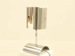 Hot Pamono Vintage French Table Lamp in Stainless Steel by J. Bouvier, 1970s