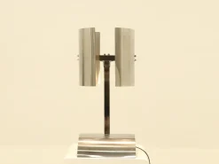 Hot Pamono Vintage French Table Lamp in Stainless Steel by J. Bouvier, 1970s