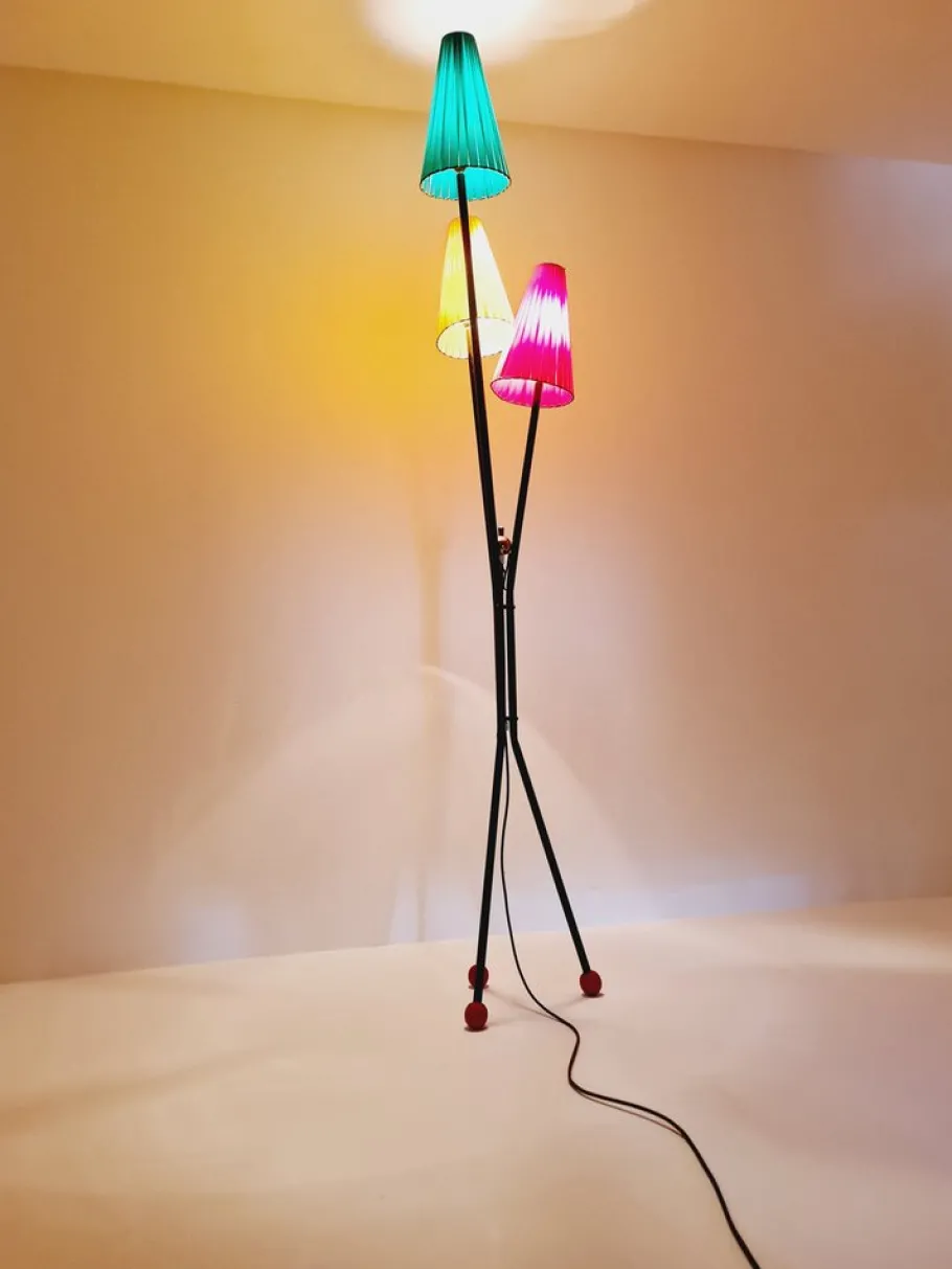 Best Pamono Vintage French Tripod Floor Lamp, 1950s