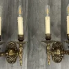 Sale Pamono Vintage French Wall Lamps in Brass, Set of 2