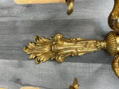 Best Pamono Vintage French Wall Lamps in Brass, Set of 2