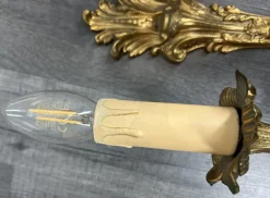 Best Pamono Vintage French Wall Lamps in Brass, Set of 2