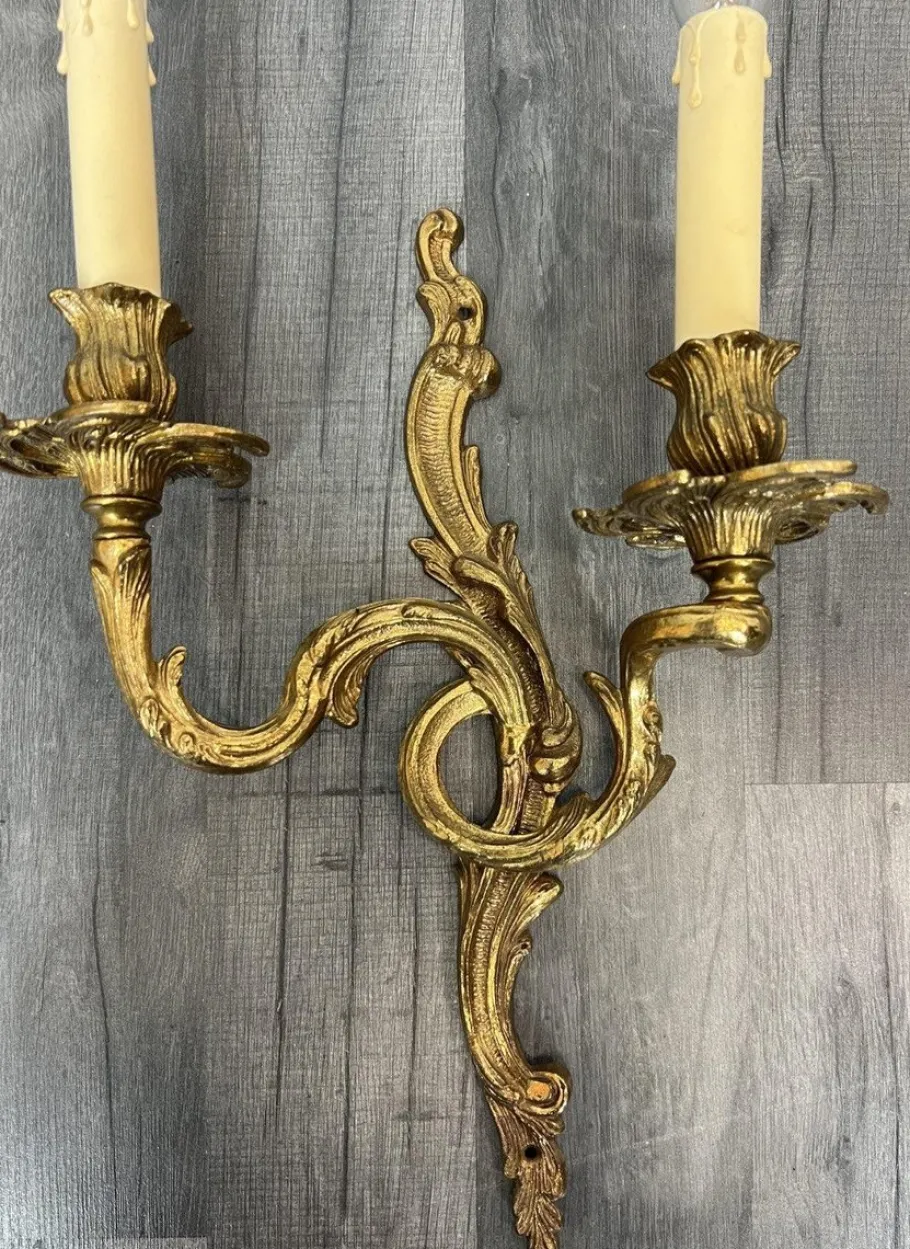 Discount Pamono Vintage French Wall Lamps, Set of 2