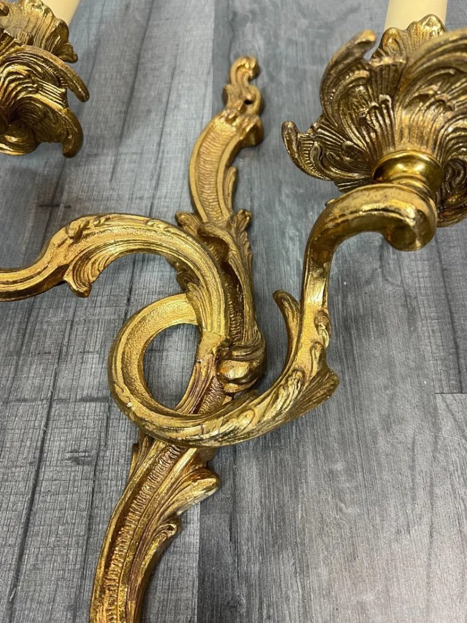 Discount Pamono Vintage French Wall Lamps, Set of 2