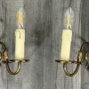 New Pamono Vintage French Wall Lights in Brass, Set of 2