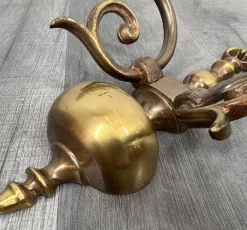 New Pamono Vintage French Wall Lights in Brass, Set of 2