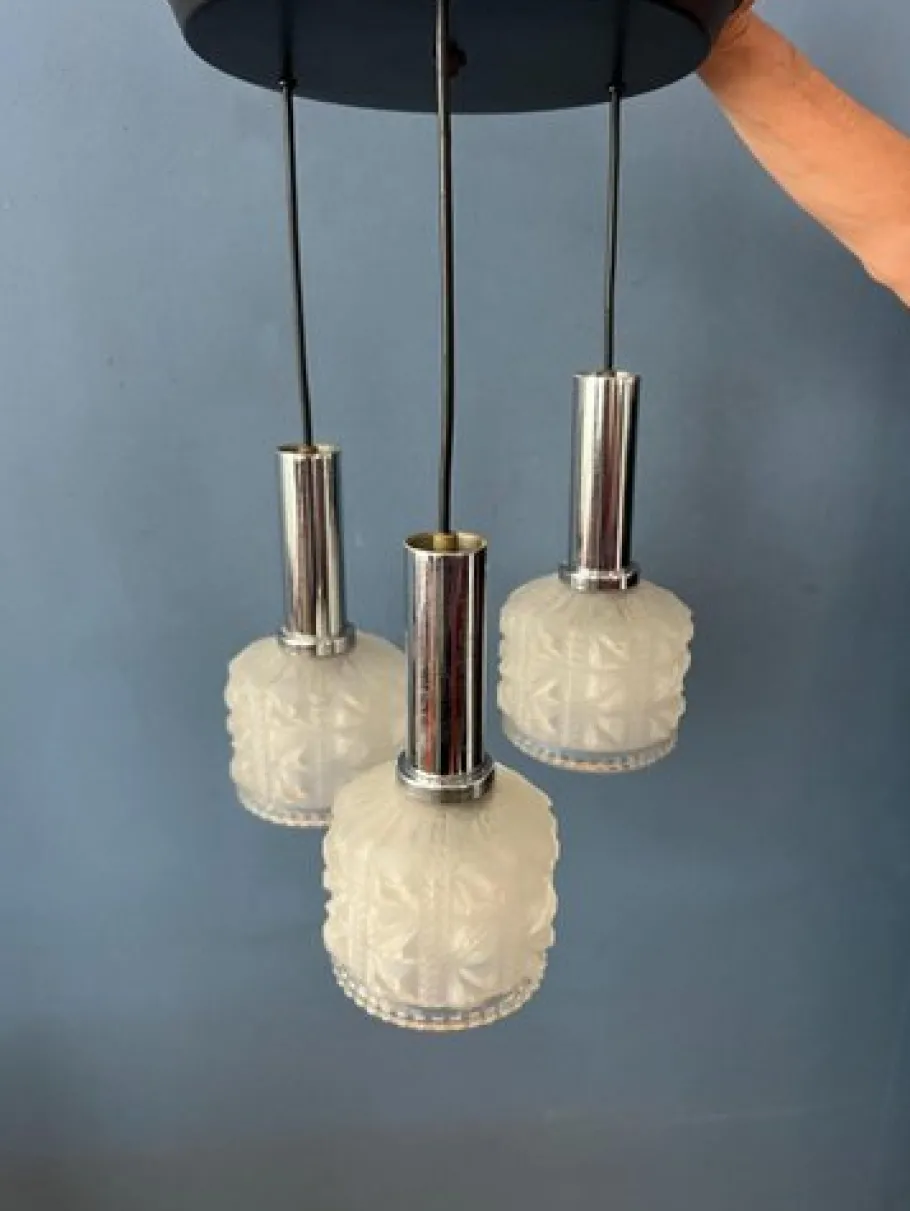 Discount Pamono Vintage Frosted Glass Cascade Pendant Lamp