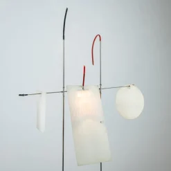 Best Pamono Vintage Fukushu Table Lamp in Metal attributed to Ingo Maurer for Design M, Germany, 1980s