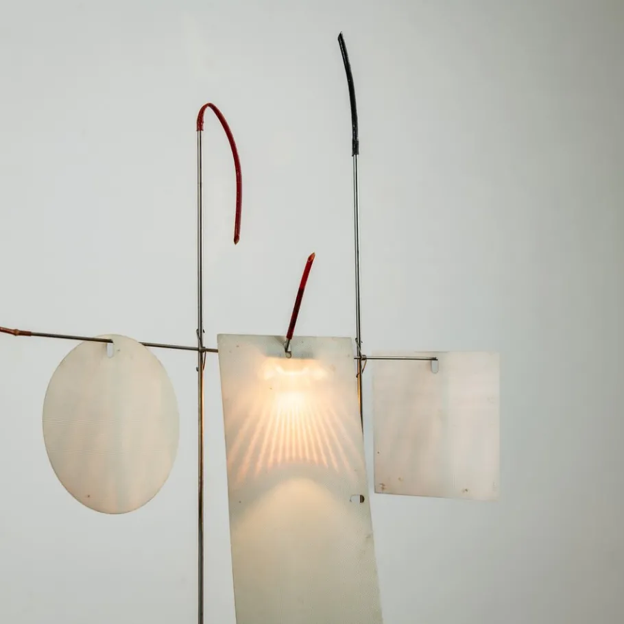 Best Pamono Vintage Fukushu Table Lamp in Metal attributed to Ingo Maurer for Design M, Germany, 1980s