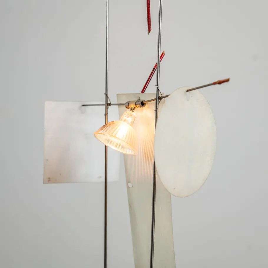 Best Pamono Vintage Fukushu Table Lamp in Metal attributed to Ingo Maurer for Design M, Germany, 1980s