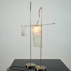 Best Pamono Vintage Fukushu Table Lamp in Metal attributed to Ingo Maurer for Design M, Germany, 1980s