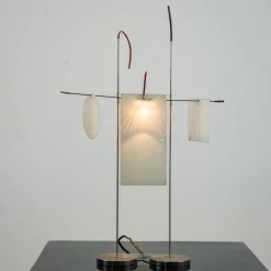 Best Pamono Vintage Fukushu Table Lamp in Metal attributed to Ingo Maurer for Design M, Germany, 1980s