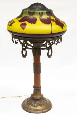 Hot Pamono Vintage Gallé-Style Table Lamp, 1920s