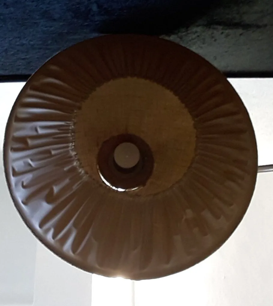 Best Pamono Vintage German Brass Floor Lamp with Linen Shade, 1960s