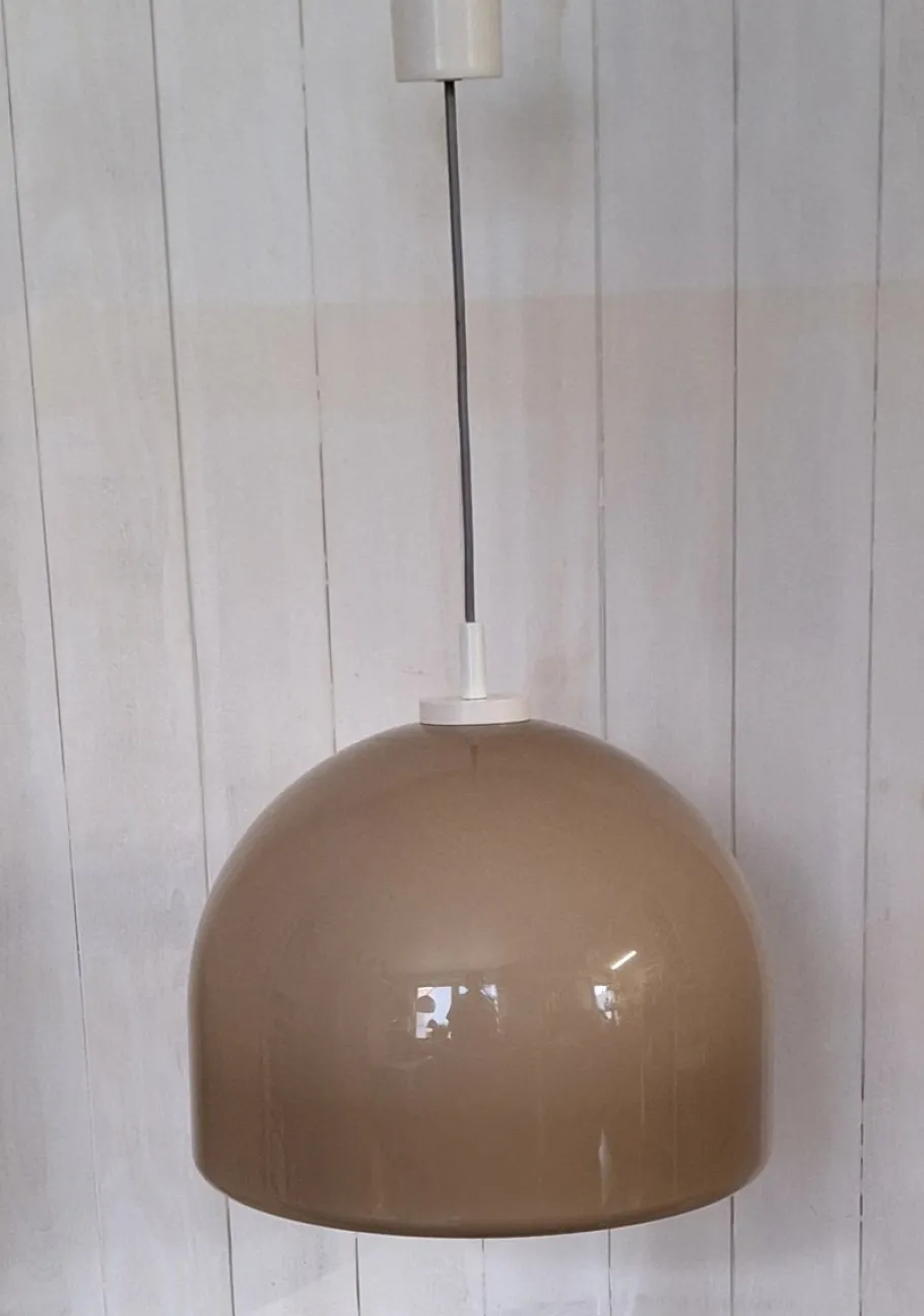 Discount Pamono Vintage German Ceiling Lamp with Beige Plastic Shade, 1970s