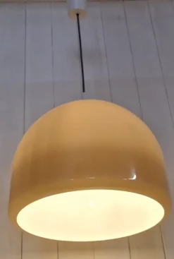 Discount Pamono Vintage German Ceiling Lamp with Beige Plastic Shade, 1970s