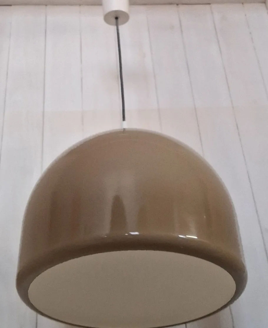 Discount Pamono Vintage German Ceiling Lamp with Beige Plastic Shade, 1970s