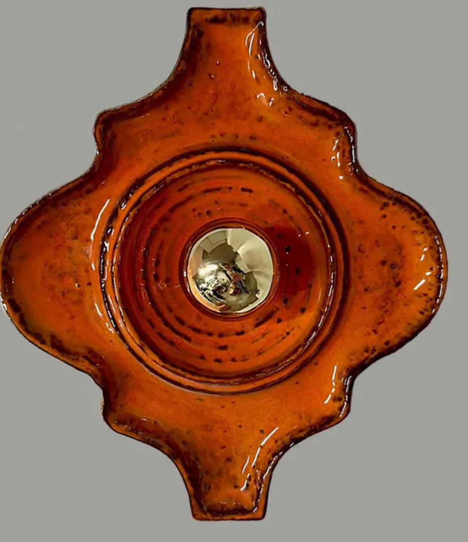 Pamono Vintage German Ceramic Wall Lights, 1960, Set of 2