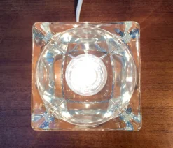 New Pamono Vintage German Glass TA 14 Cube Table Lamps from Peill & Putzler, 1970s, Set of 2