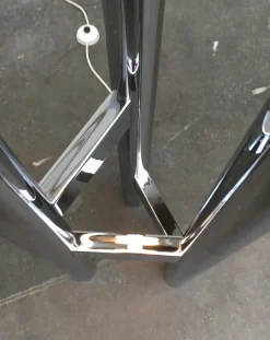 Clearance Pamono Vintage German Space Age Glass & Metal Floor Lamp, 1970s