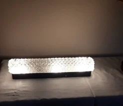 Pamono Vintage German Wall Lamp with a Metal Base and Structural Glass Shade from Limburg, 1970s