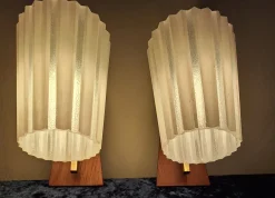 Hot Pamono Vintage German Wall Lamps with Teak Shade, 1960s, Set of 2